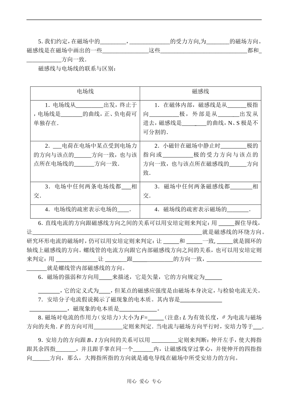 高二物理选修3-1 磁场 复习课_第2页
