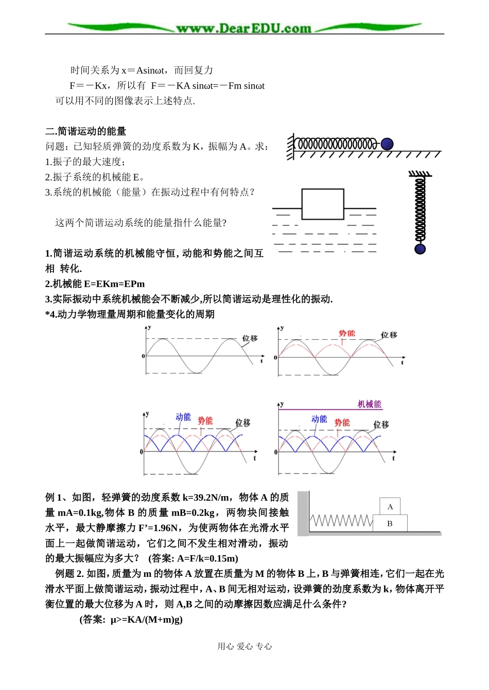 高二物理 简谐运动的回复力和能量_第2页