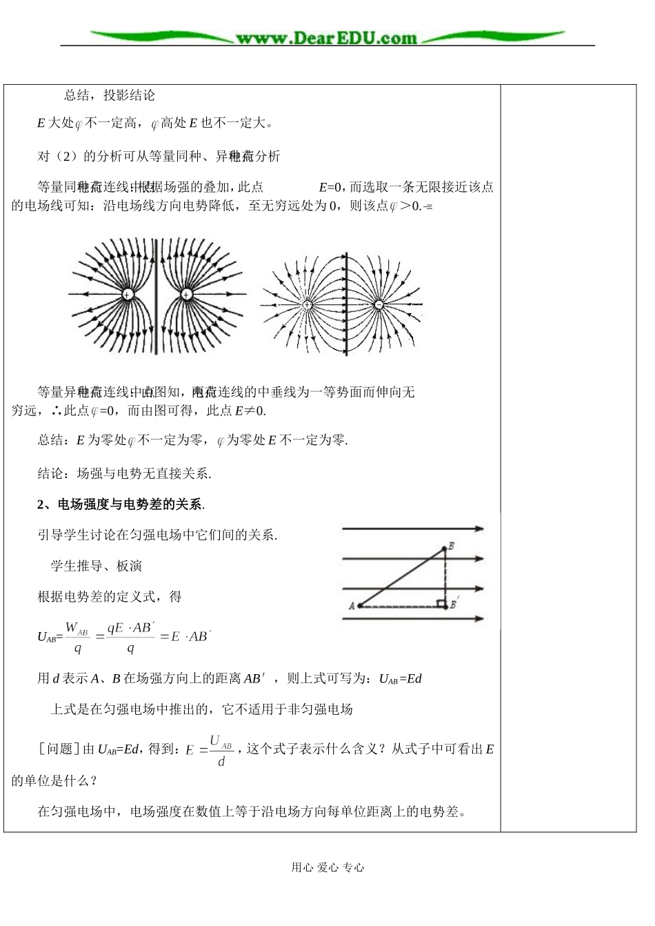 高二物理 电势差与电场强度的关系(1)_第3页