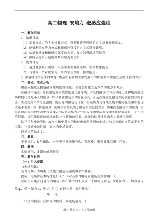 高二物理 安培力 磁感应强度2