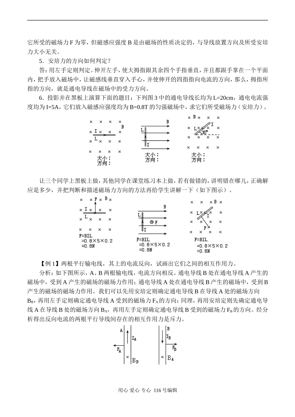 高二物理 安培力 磁感应强度_第2页