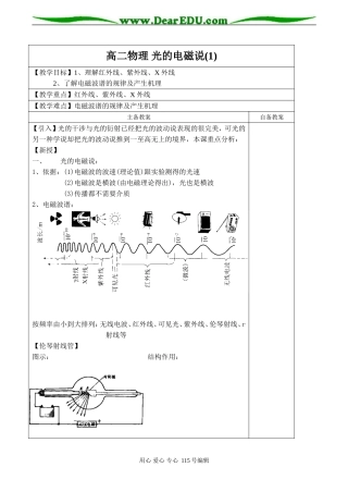 高二物理 光的电磁说(1)