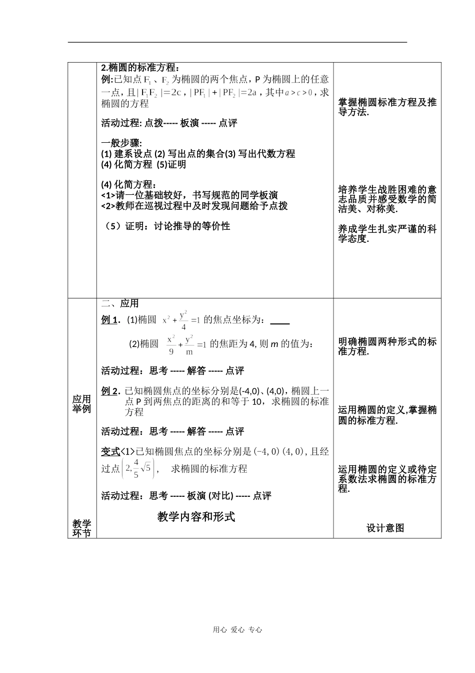高二数学教案：椭圆及其标准方程_第2页