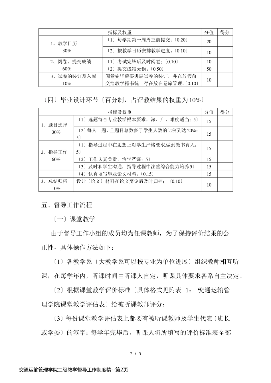 交通运输管理学院二级教学督导工作制度精_第2页