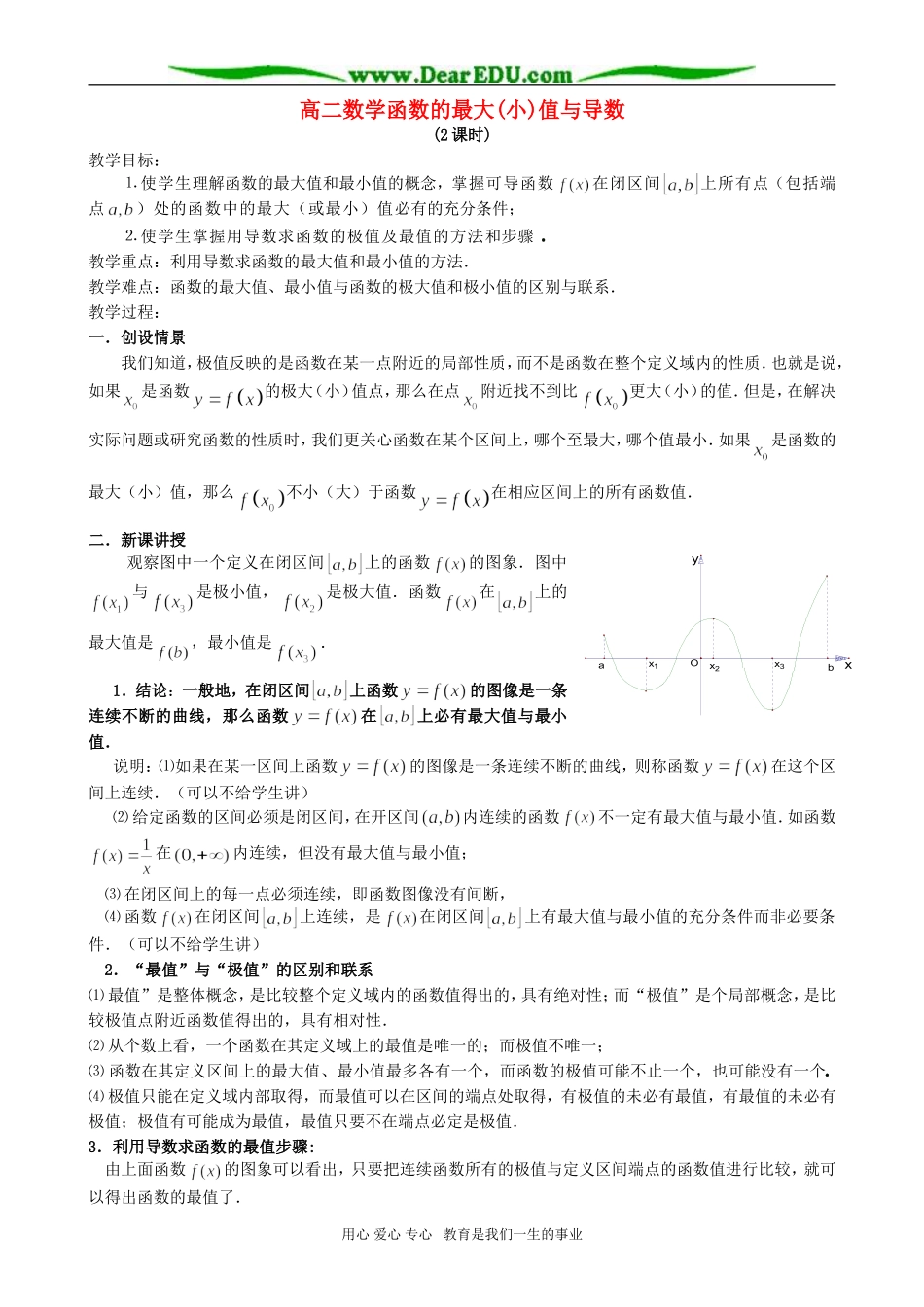 高二数学函数的最大(小)值与导数_第1页