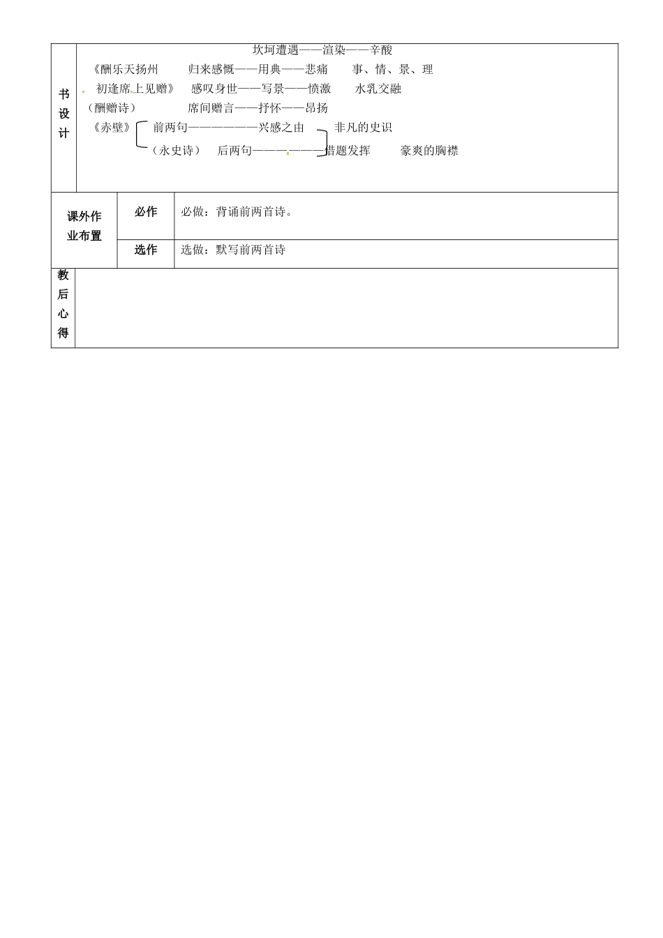 八年级语文上册 23《诗词曲五首》教案1 鲁教版五四制-鲁教版五四制初中八年级上册语文教案_第2页