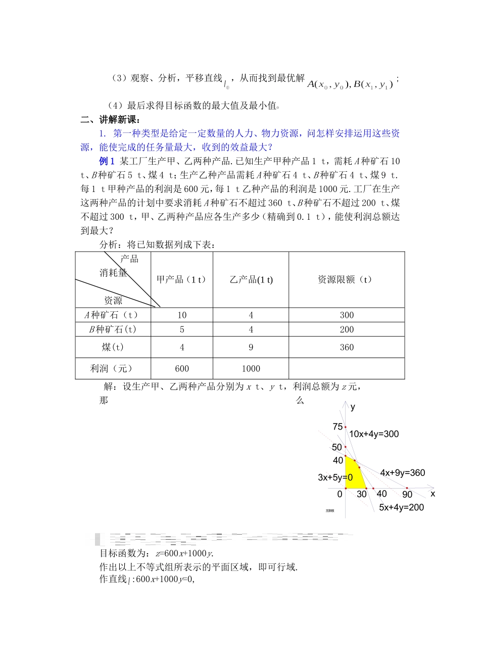 高二数学下7.4  简单的线性规划3教案_第2页