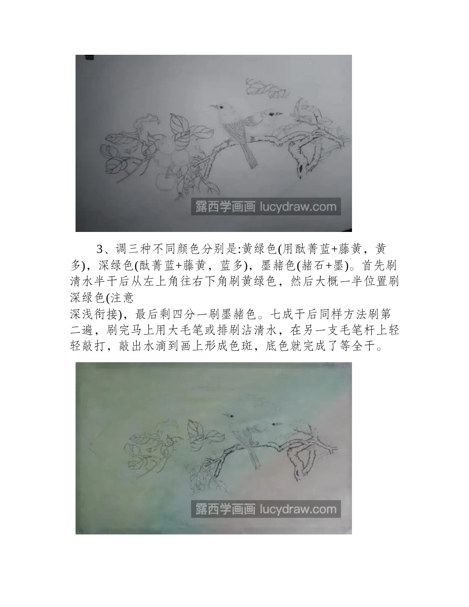 海棠山雀怎么画_绘画步骤有几步_工笔画教程_第2页