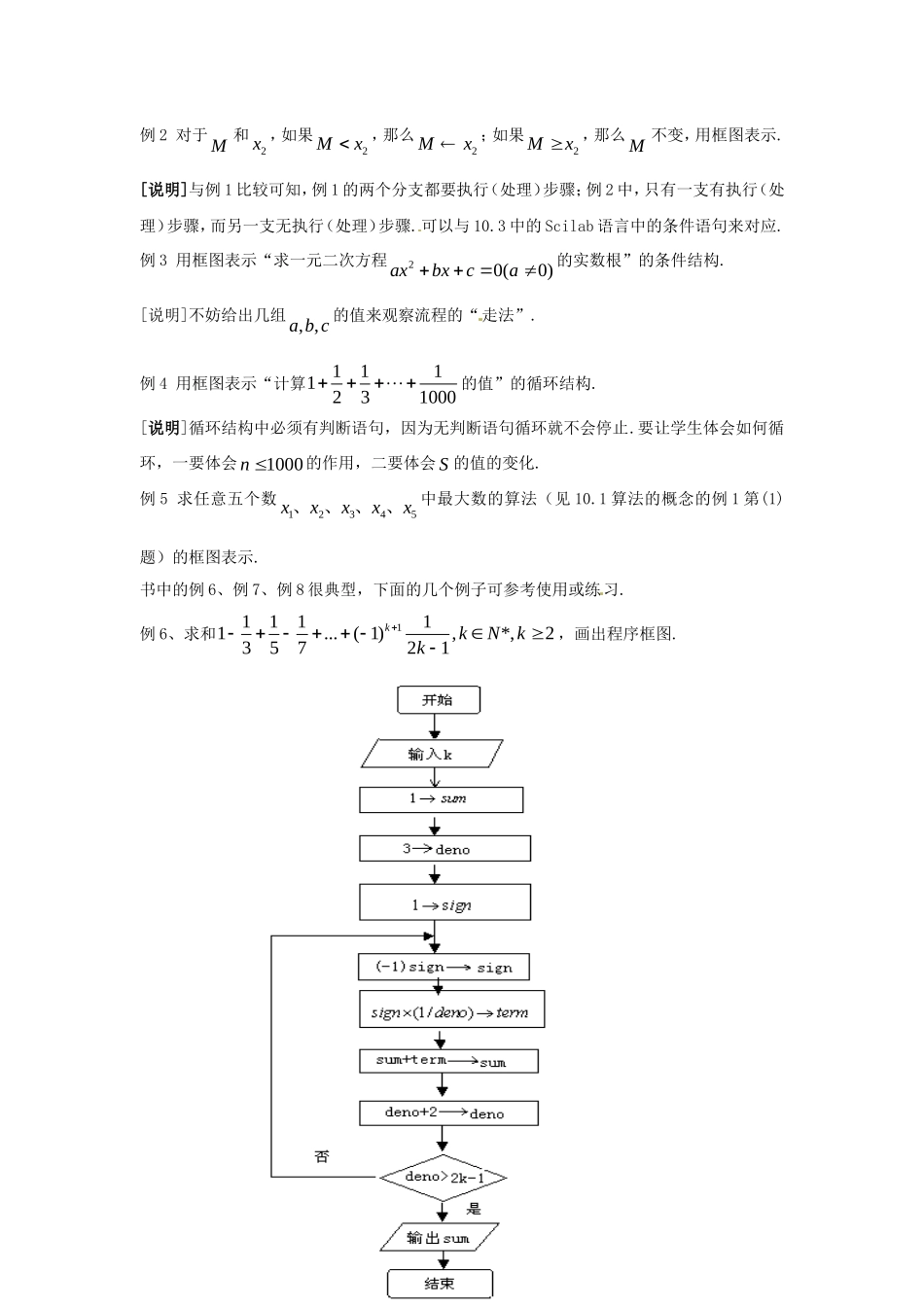 高二数学上册 10.2程序框图教案 沪教版_第2页