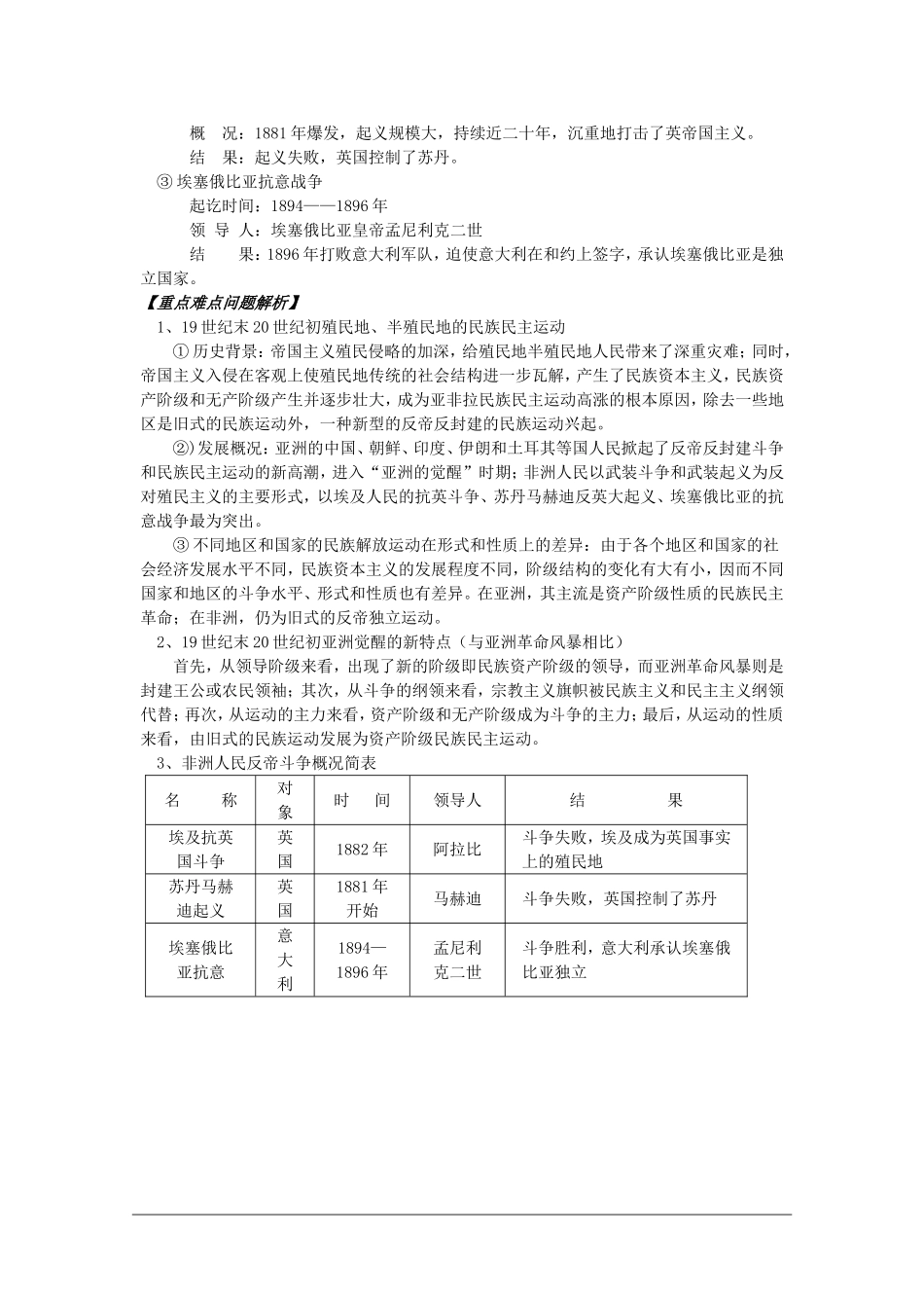 高二历史：4.3《亚非拉民族民主运动的发展》教案 人教版_第2页