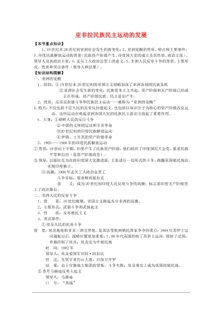 高二历史：4.3《亚非拉民族民主运动的发展》教案 人教版