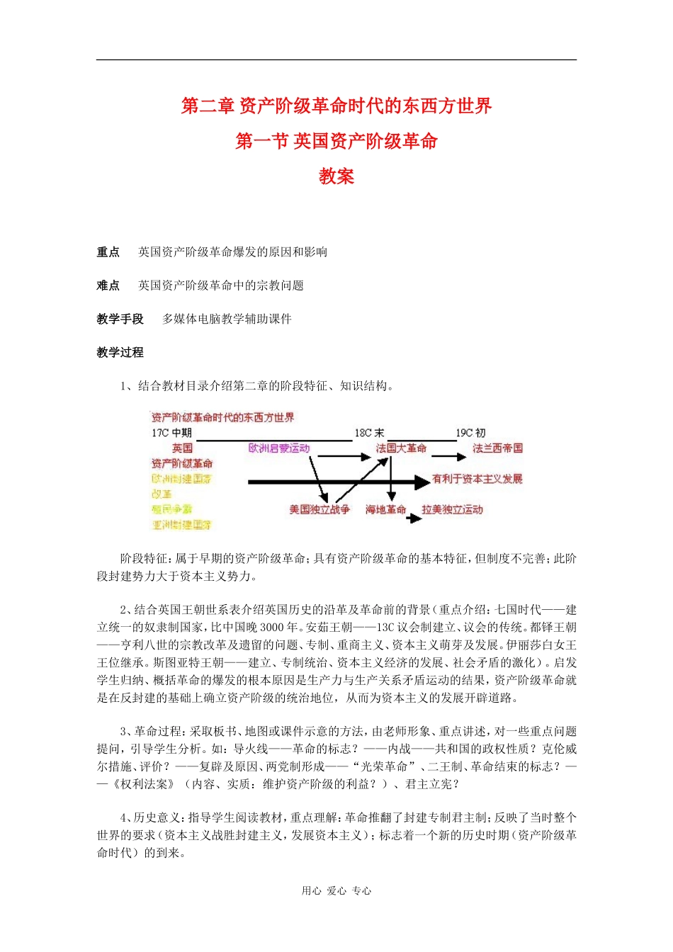 高二历史：2.1《英国资产阶级革命》教案（3）人教版_第1页