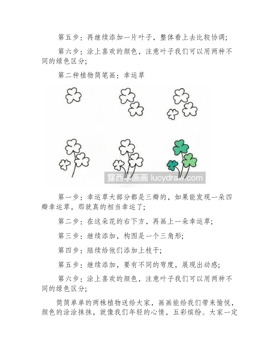 简笔画花草的画法教程简笔画教程2_第2页