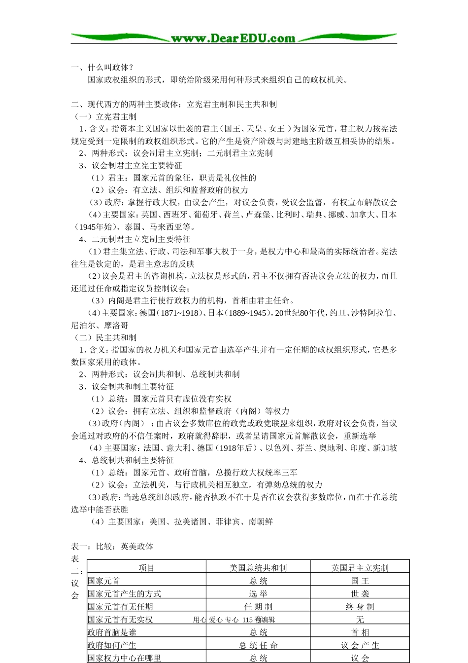 高二历史第10课 《美国民主宪政的扩展》、第11课 《综合探究：政体比较》知识精讲_第3页