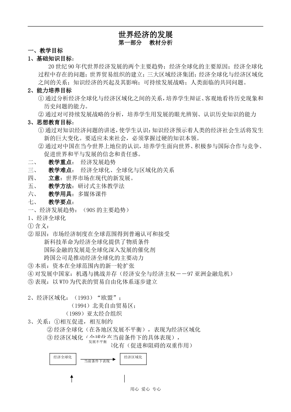 高二历史世界经济的发展人教版_第1页