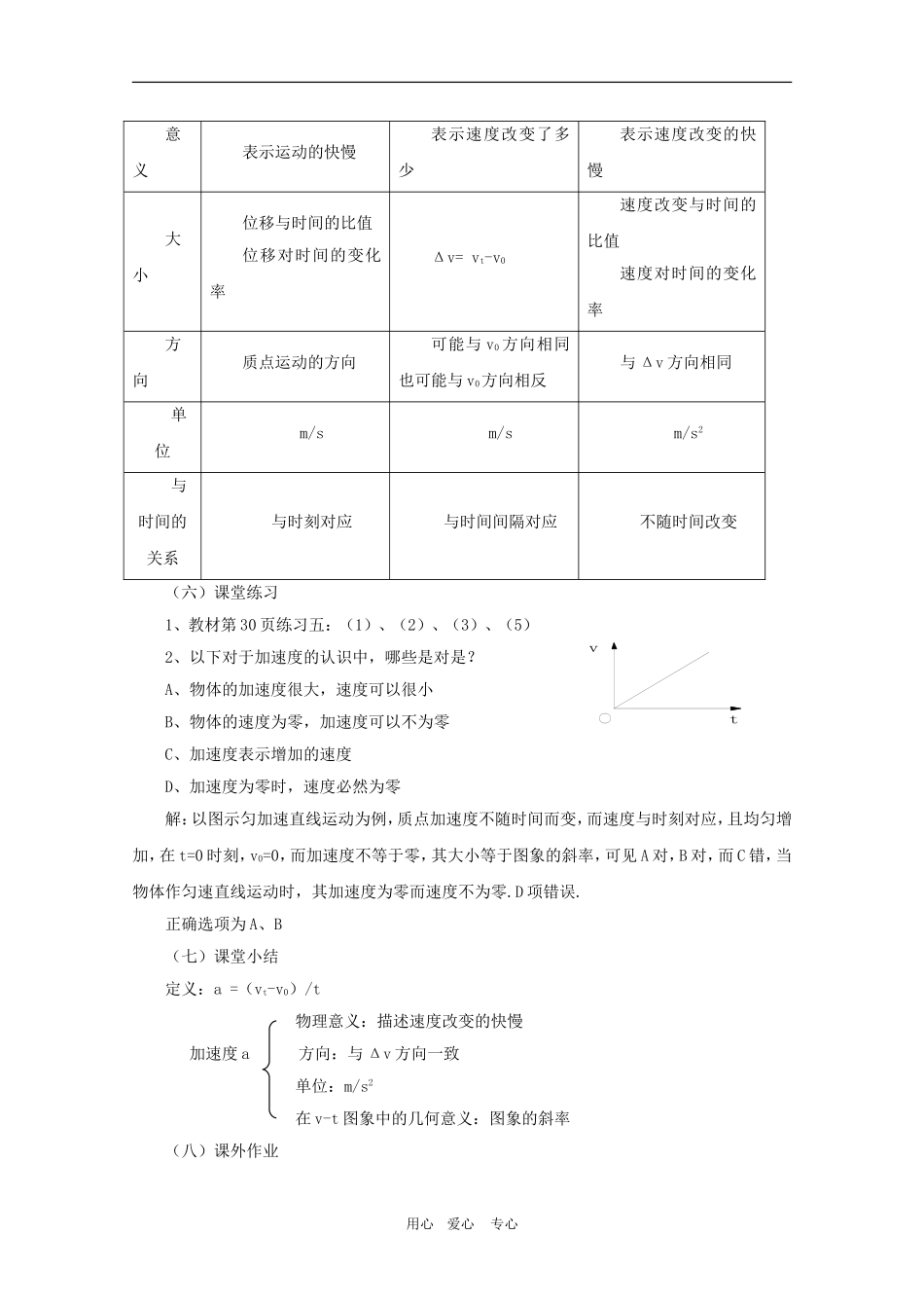 高三物理高考：1.5    速度改变快慢的描述  加速度教案_第3页