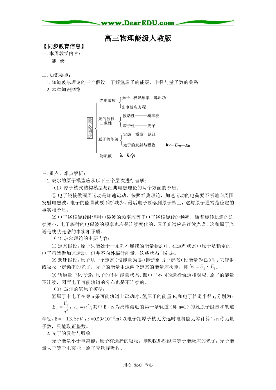 高三物理能级人教版知识精讲_第1页