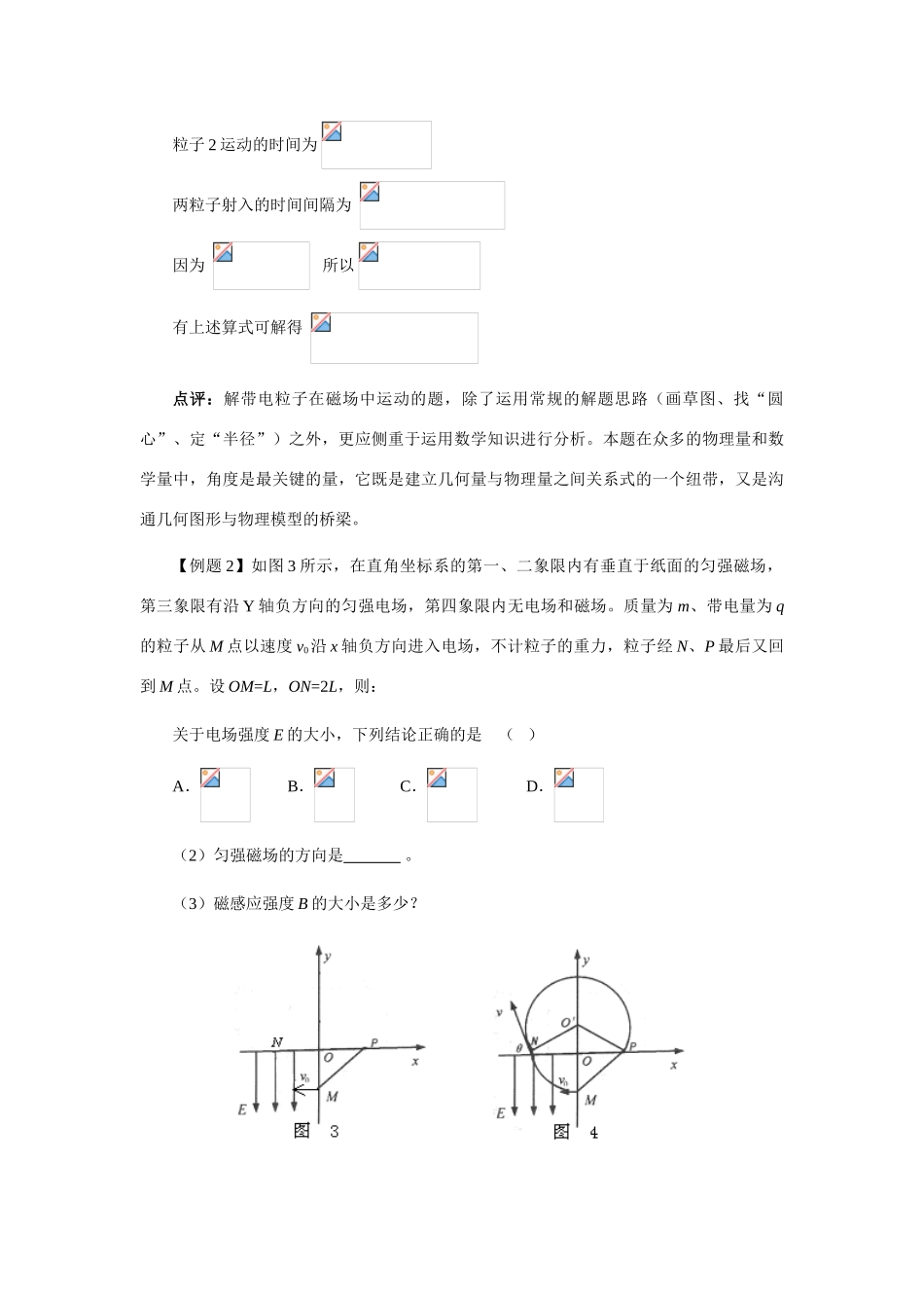 高三物理第二轮专题复习 专题二电场和磁场教案 人教版_第3页
