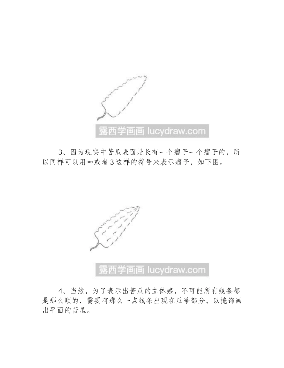 简笔画教程：教你画苦瓜简笔画教程_第2页