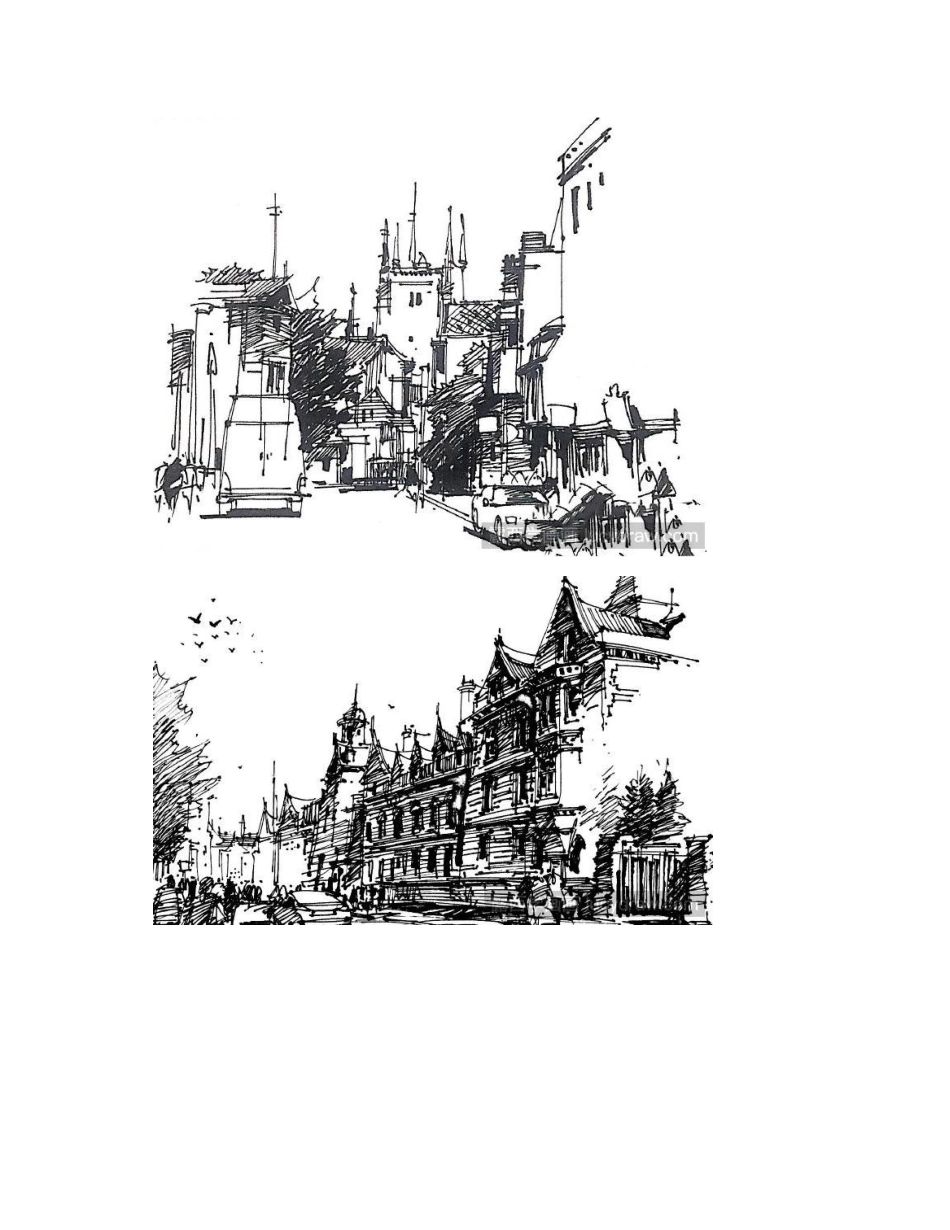 建筑钢笔画作品欣赏，建筑临摹图片集钢笔画作品1_第2页
