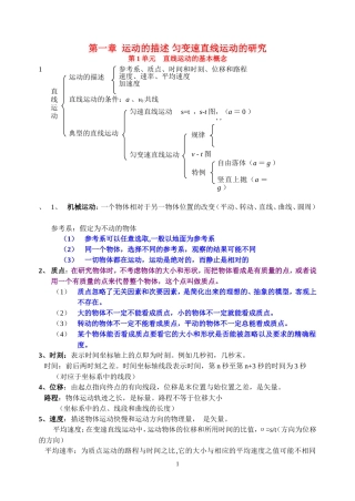 高三物理第一轮复习教案人教版
