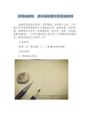 简笔画教程：教你画桔梗花简笔画教程