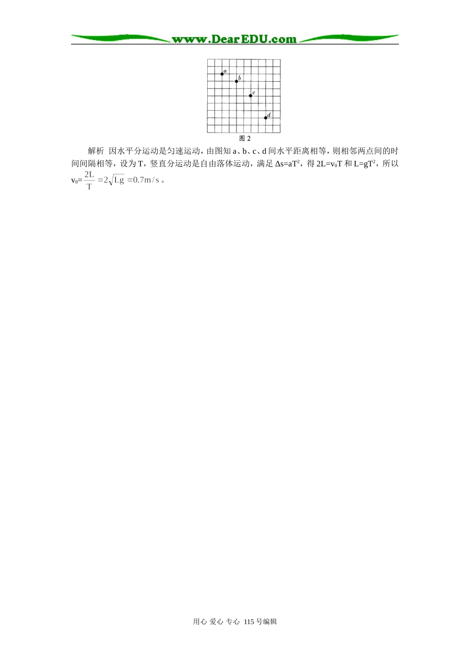 高三物理平抛运动实验的命题落点学法指导_第2页