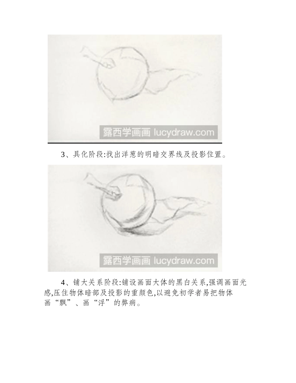 教你画素描洋葱素描教程_第2页