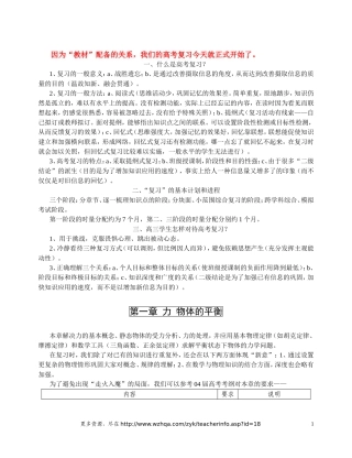高三物理力的概念和三种力复习教案