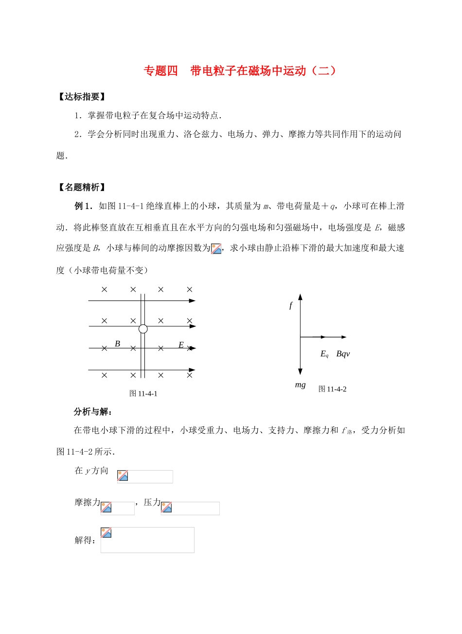 高三物理 专题四 带电粒子在磁场中运动（二）复习讲义_第1页