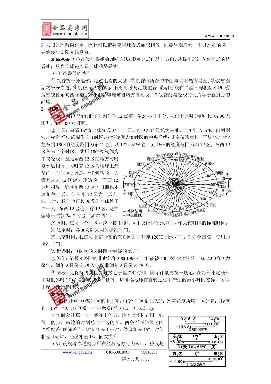 高三地理第4课 地球自转的地理意义_第2页