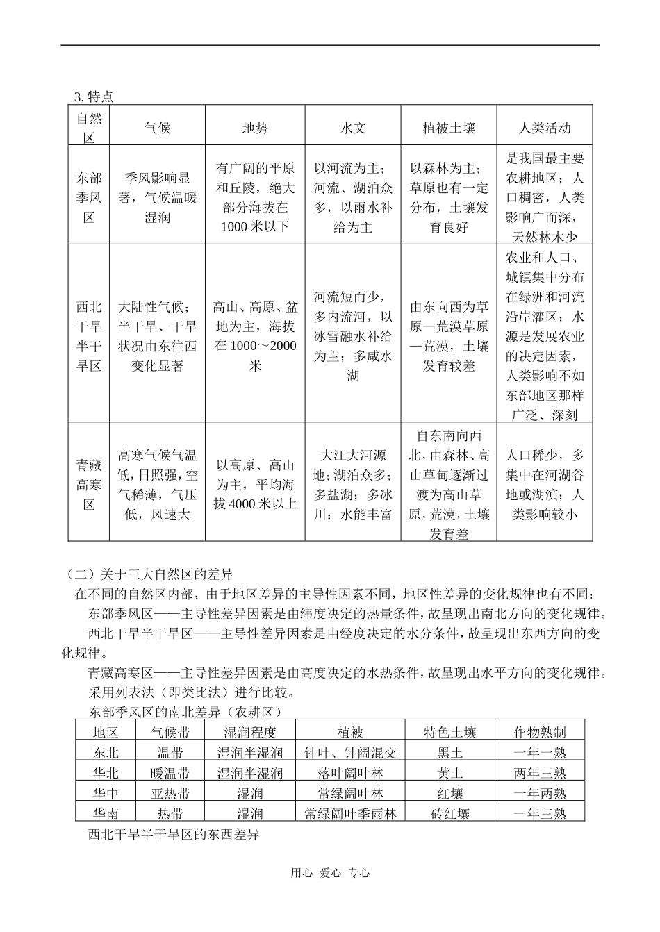 高三地理第一单元 中国的区域差异_第3页