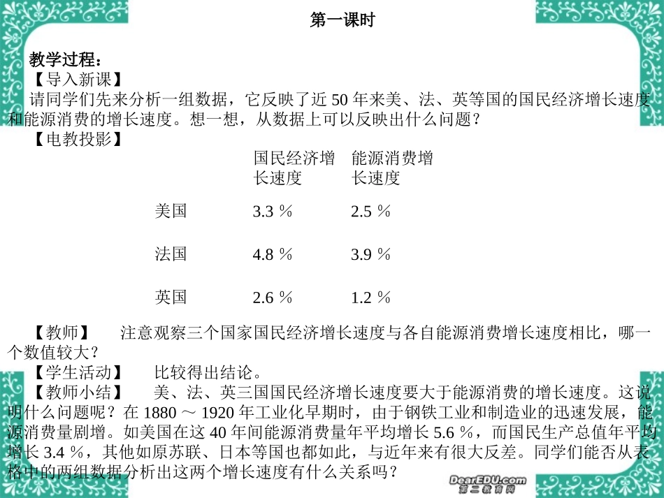 高三地理教案第22讲 能源问题和能源利用的前景 人教版_第2页