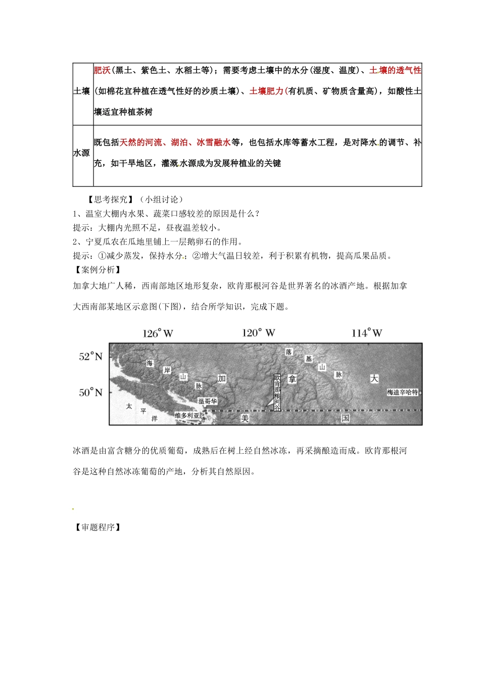 高三地理二轮复习《农业区位因素》教案-人教版高三全册地理教案_第3页