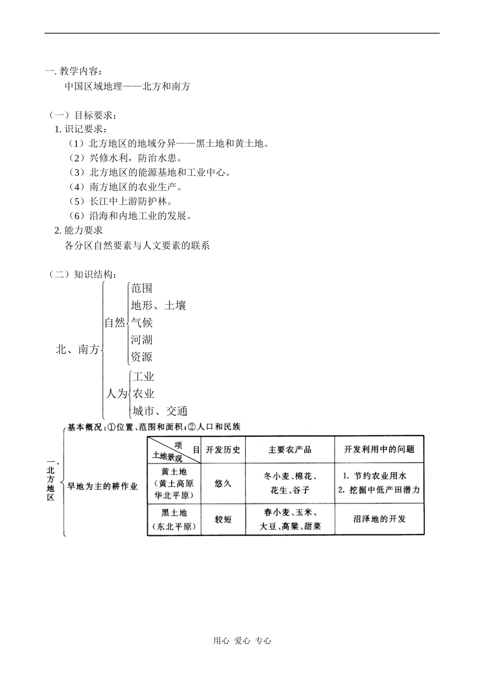 高三地理中国区域地理——北方和南方教案_第1页