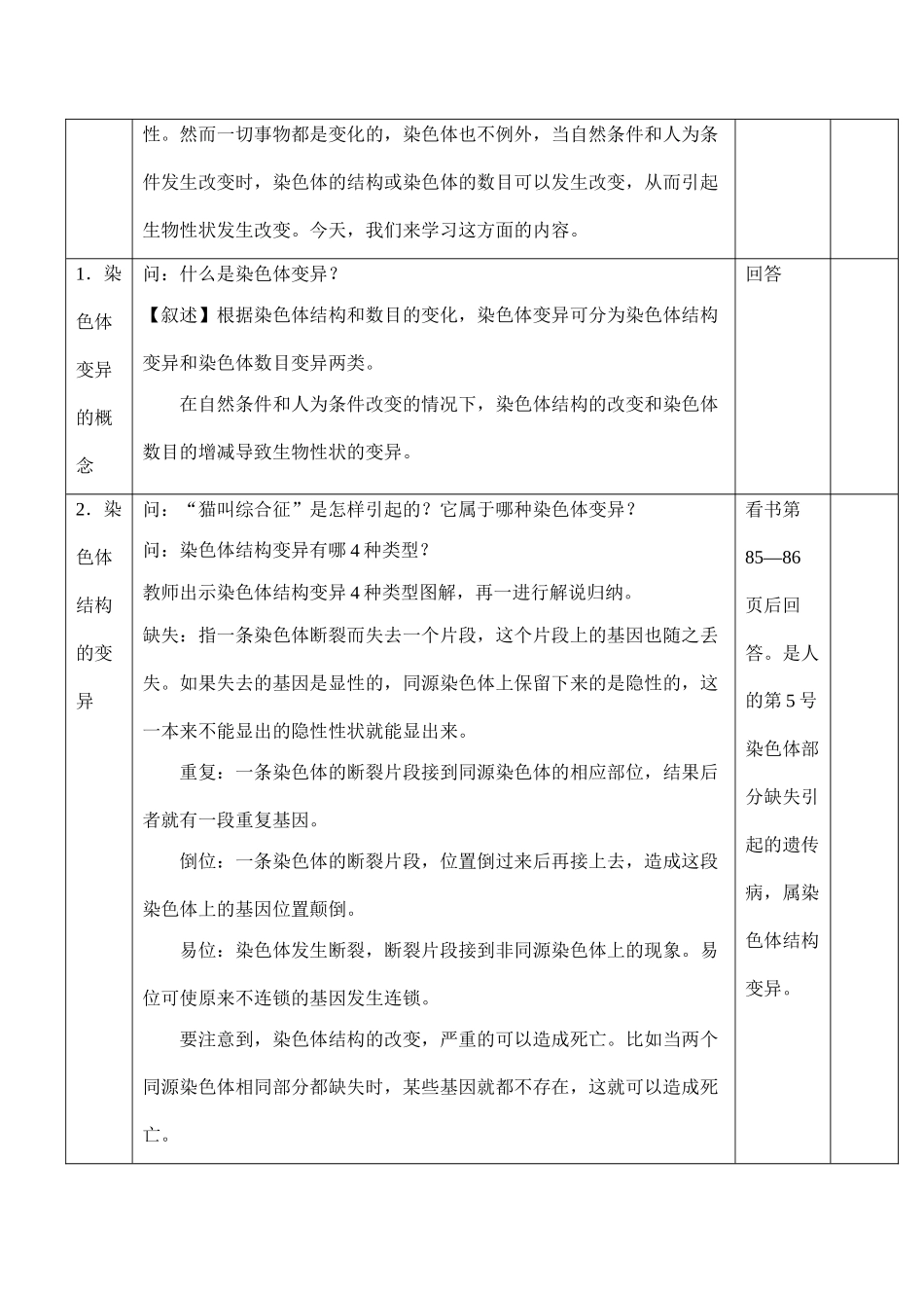 高一生物必修2 染色体变异_第2页
