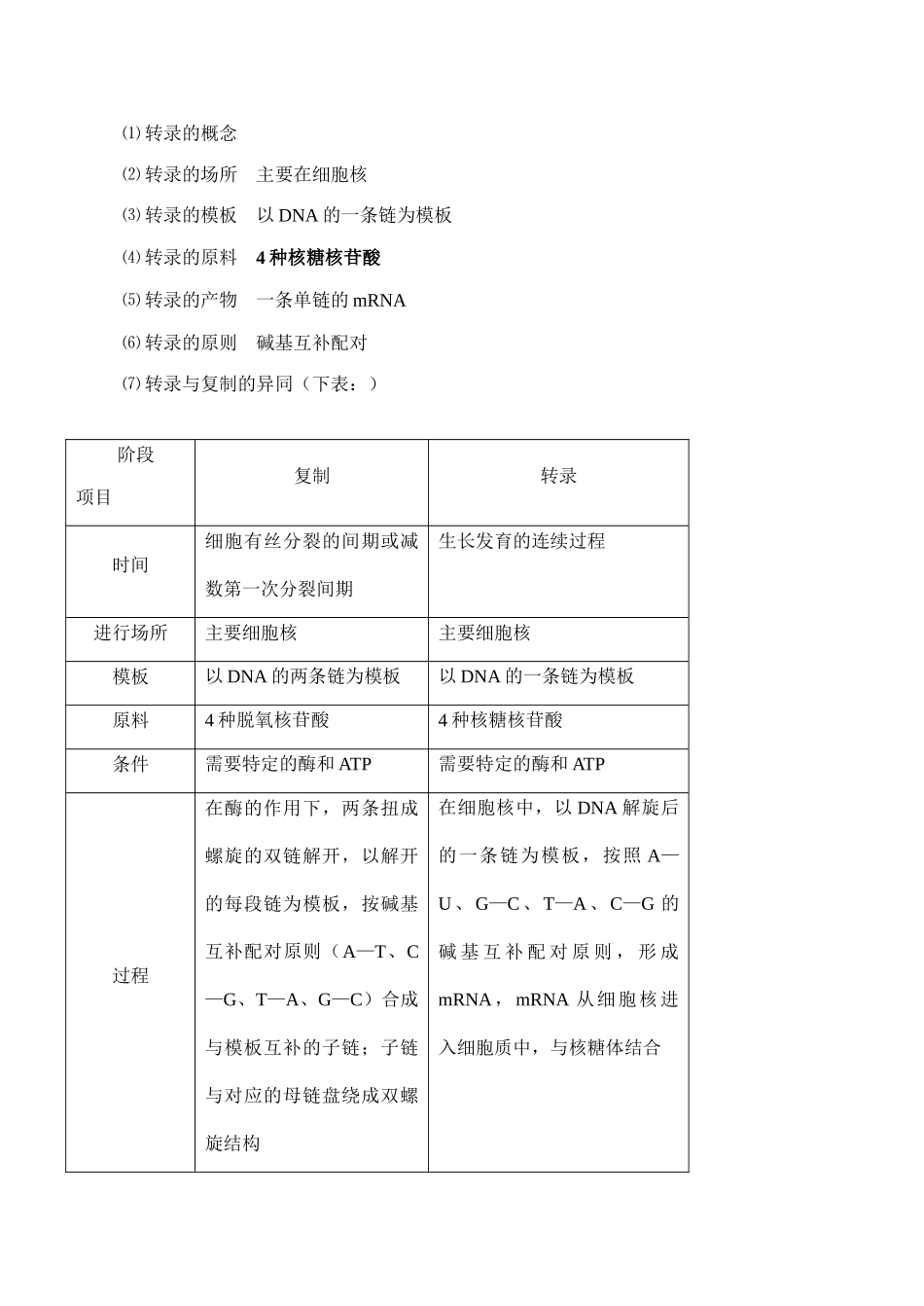 高一生物必修2 基因的表达_第2页