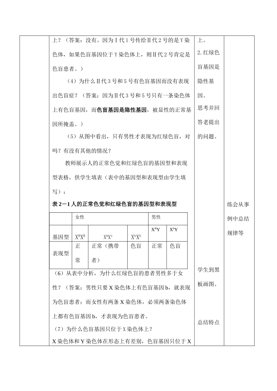 高一生物必修2 伴性遗传_第3页