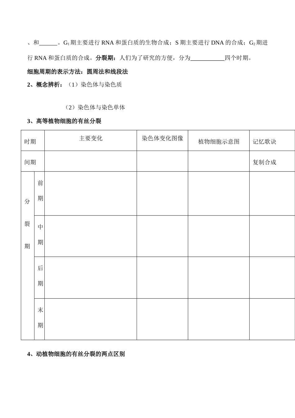 高一生物必修1 细胞的增殖_第2页