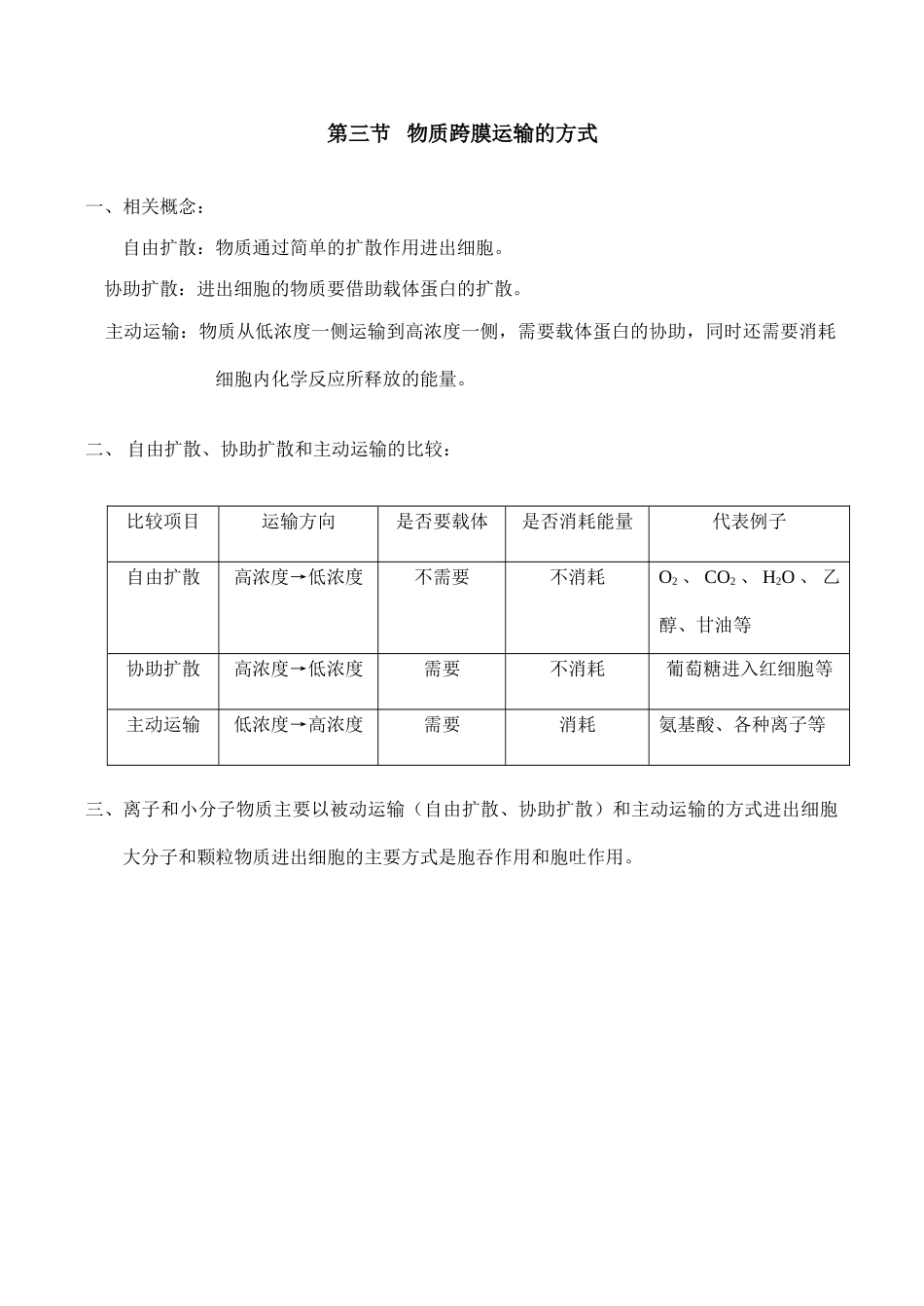 高一生物必修1 第四章 细胞的物质输入和输出_第2页