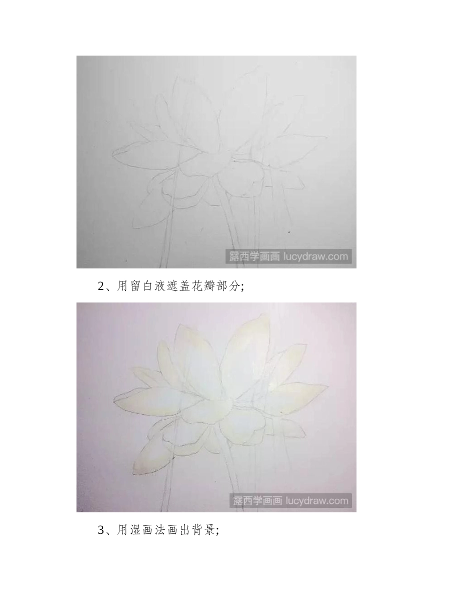 荷花水彩画教程水彩画教程_第2页