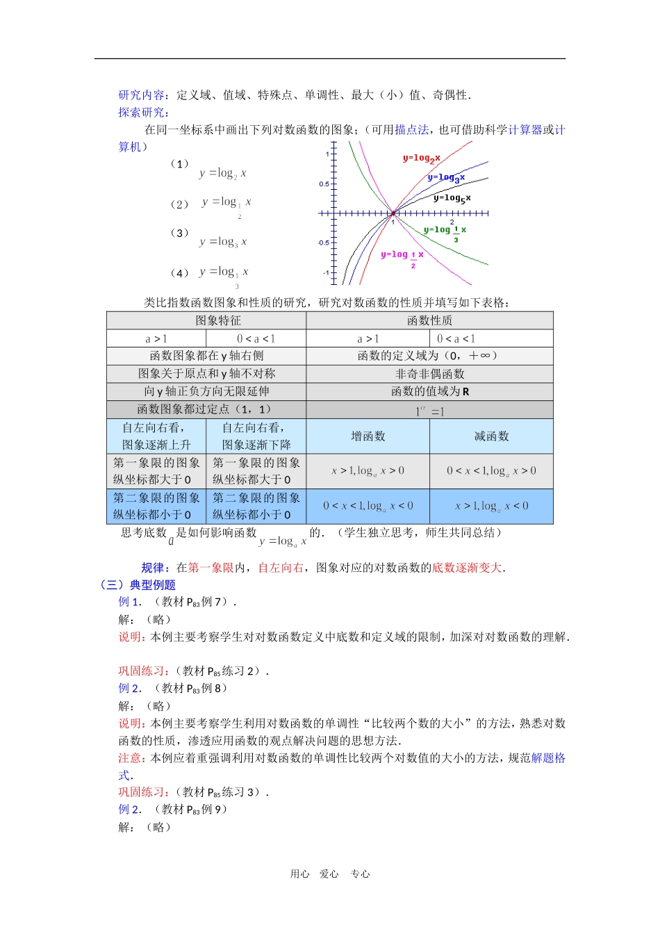 高一数学教案：2.2.2《对数函数及其性质》（1）新人教A版必修1_第2页