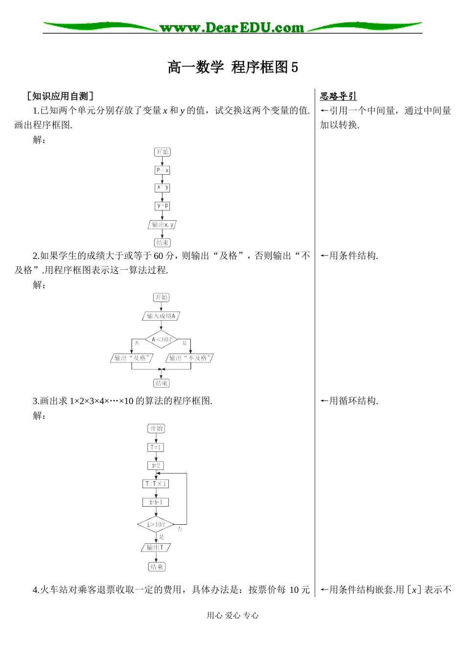高一数学 程序框图5_第1页