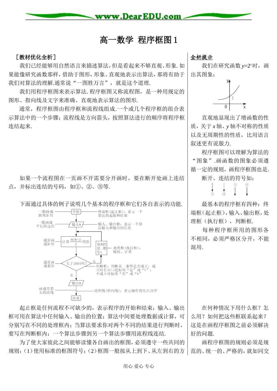 高一数学 程序框图1_第1页