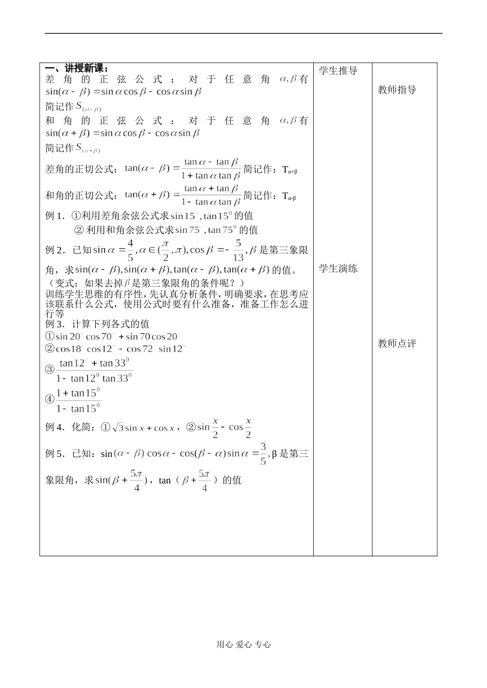高一数学 两角和与差的正弦正切公式_第2页