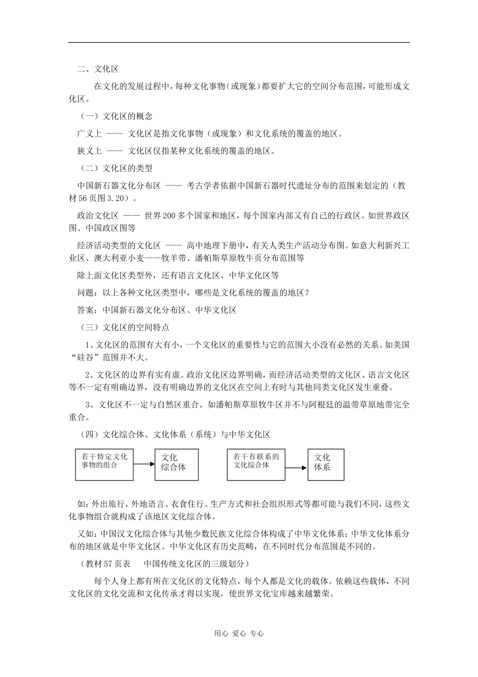 高一地理：3.4 文化源地与文化区 教案 人教版_第2页