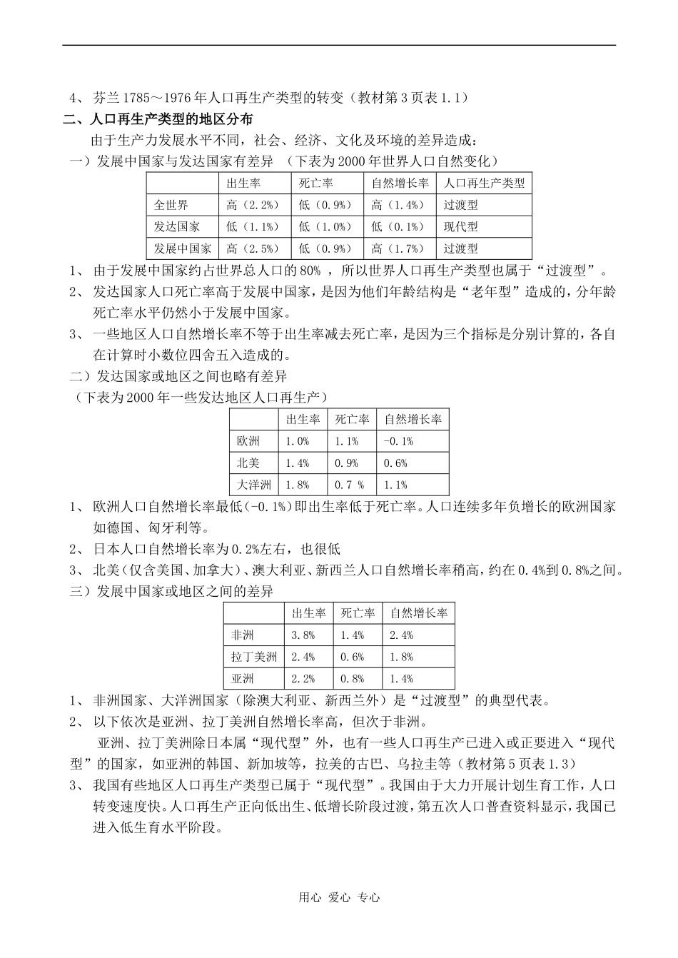 高一地理 人口再生产_第2页