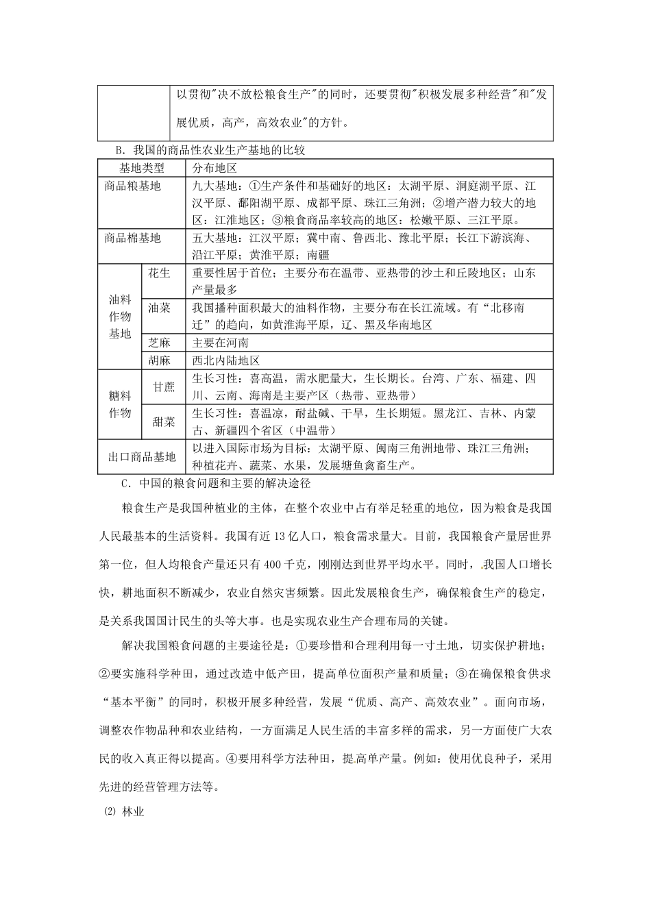 高一地理 世界地理 7中国农业和工业教案-人教版高一全册地理教案_第2页