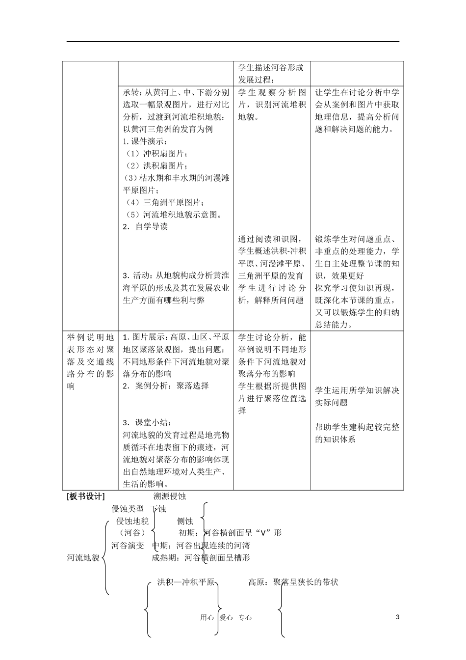 高一地理 4.3《河流地貌的发育》教学设计 新人教版必修1_第3页