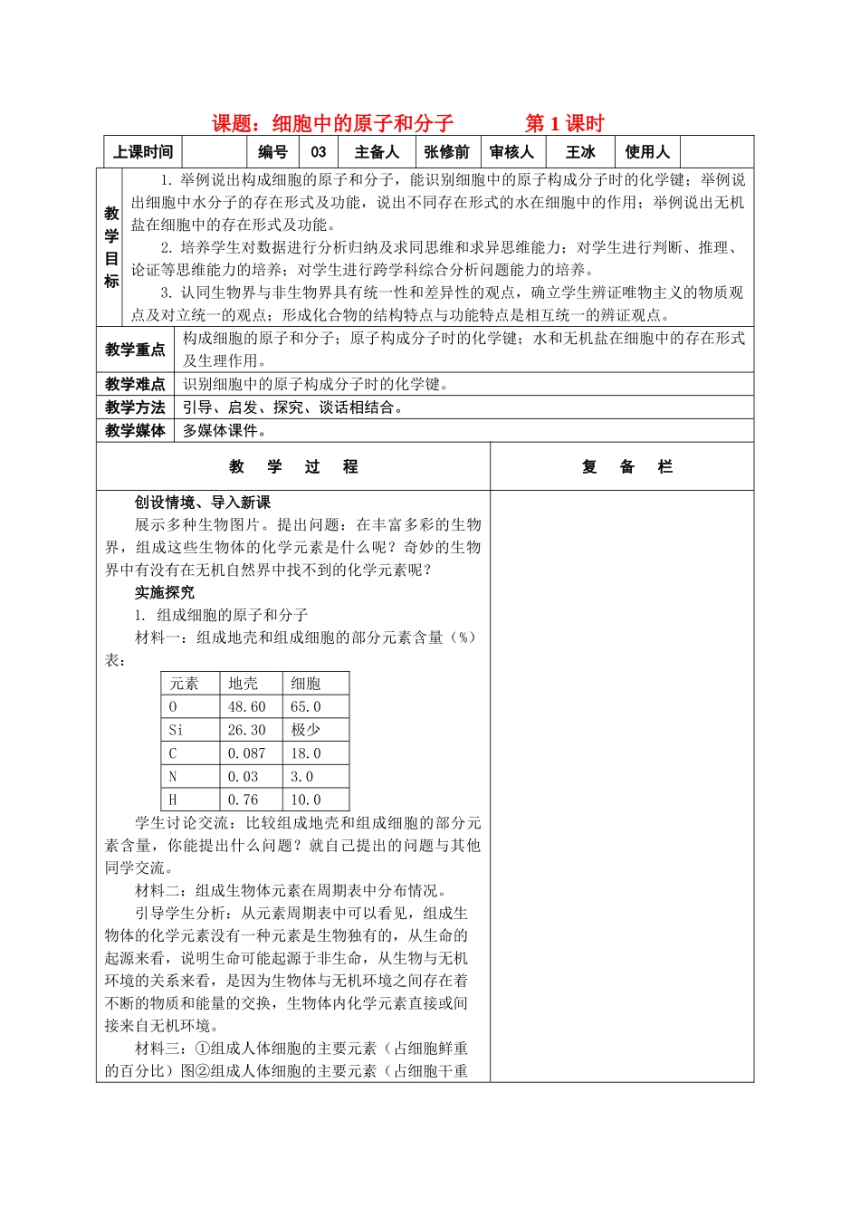 第二章细胞的化学组成_第1页